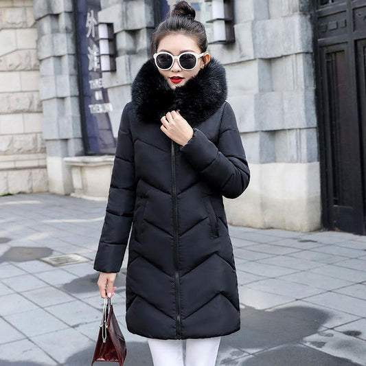 Big Fur Down Parkas Large Size Women's jacket Winter Hooded Coat Female Long Outwear Winter jacket for Women Warm Parkas
